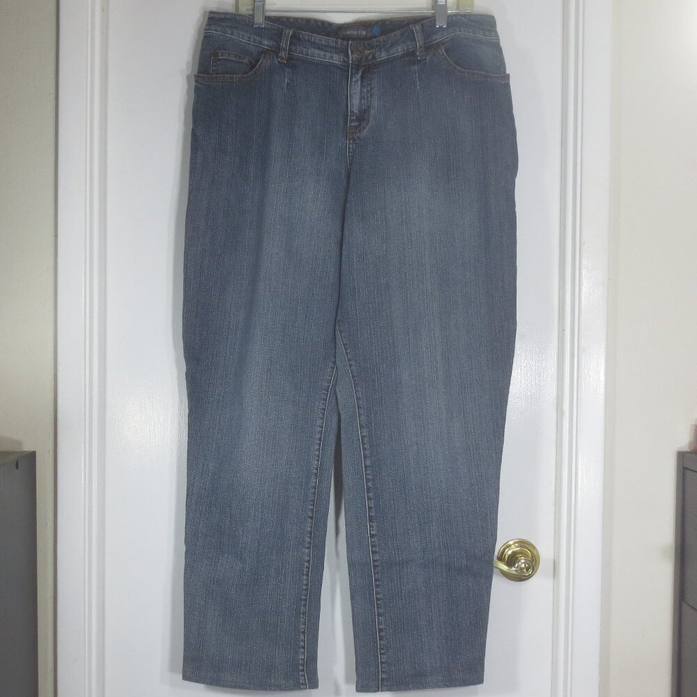 90s Venezia Mom Jeans Medium Wash High Waist Stretch Cotton Bootcut Plus Size 16